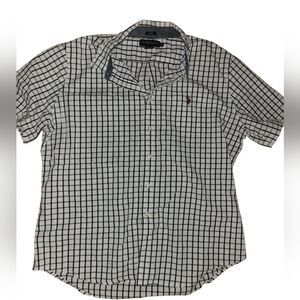 Polo by Ralph Lauren Men's Black and White Grid Shirt